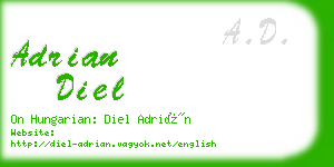 adrian diel business card
